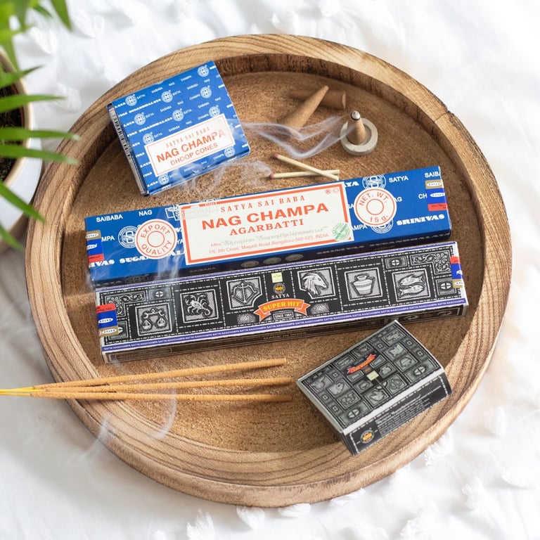 Satya Nag Champa Incense Sticks - Handmade, Vegan Friendly, Spiritual Meditation Aids