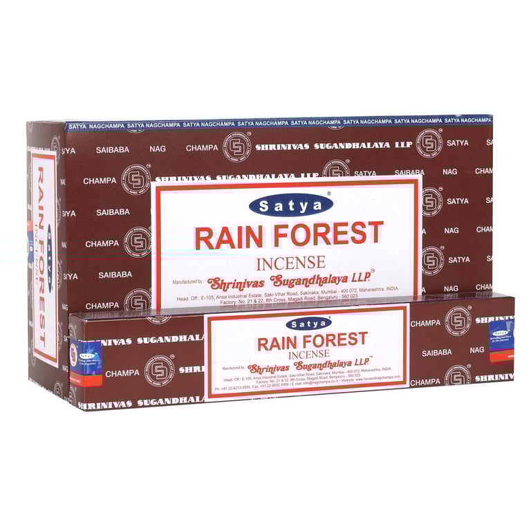 Satya Rainforest Incense Sticks - Handmade Vegan 12 Packs