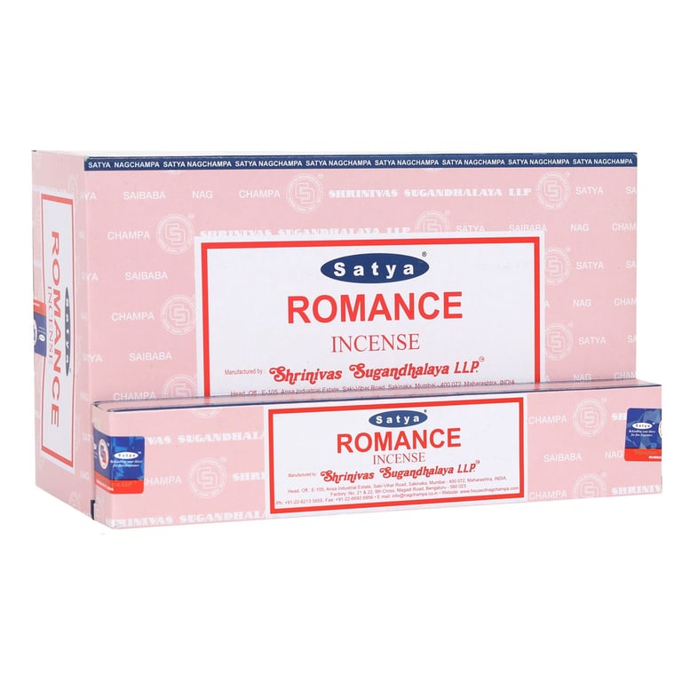 Satya Romance Incense Sticks - Handmade Indian Vegan 12 Packs