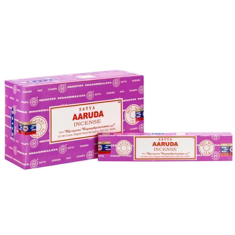 Satya Aaruda Incense Sticks - 120 Vegan Friendly Floral Incense Sticks for Immune System Boosting and Home Calming