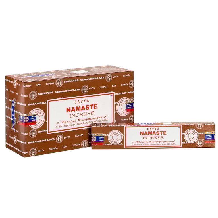 Satya Namaste Incense Sticks - Handmade Vegan Friendly Set of 12 Packs