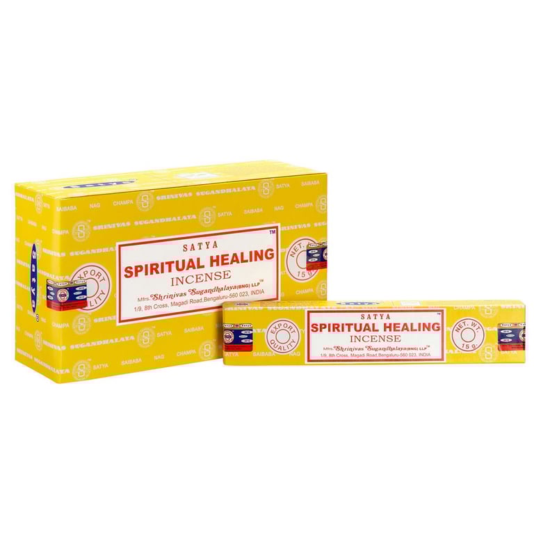 Satya Spiritual Healing Incense Sticks - 12 Packets of Handmade, Vegan Friendly Energy Balancing Incense