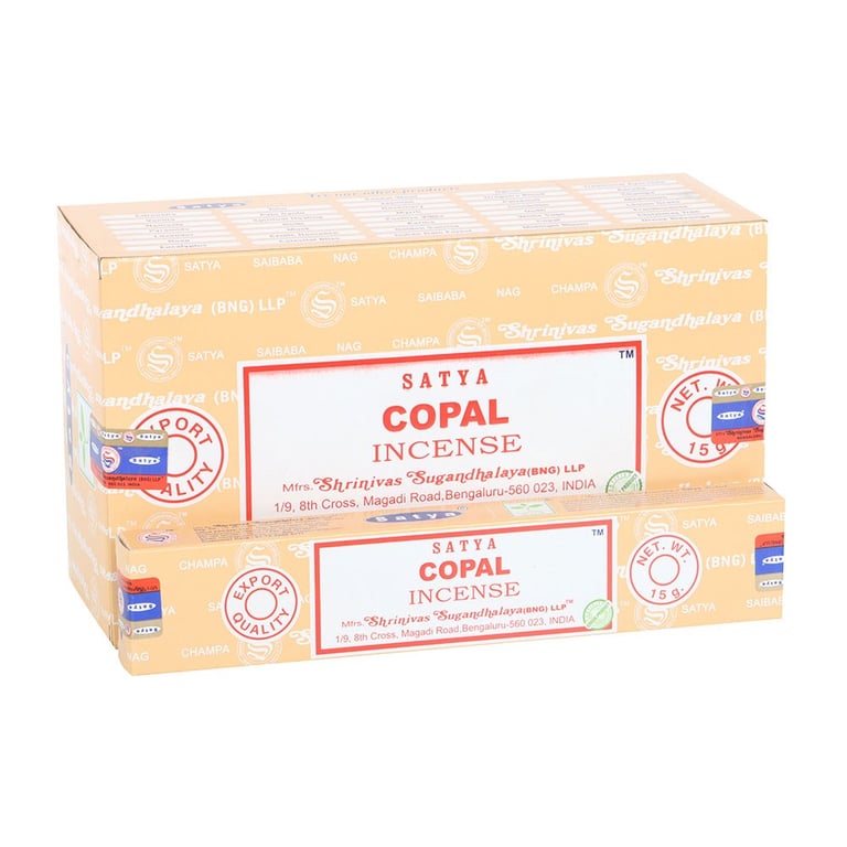 Satya Copal Incense Sticks - 12 Packs Vegan & Cruelty-Free Home Purification