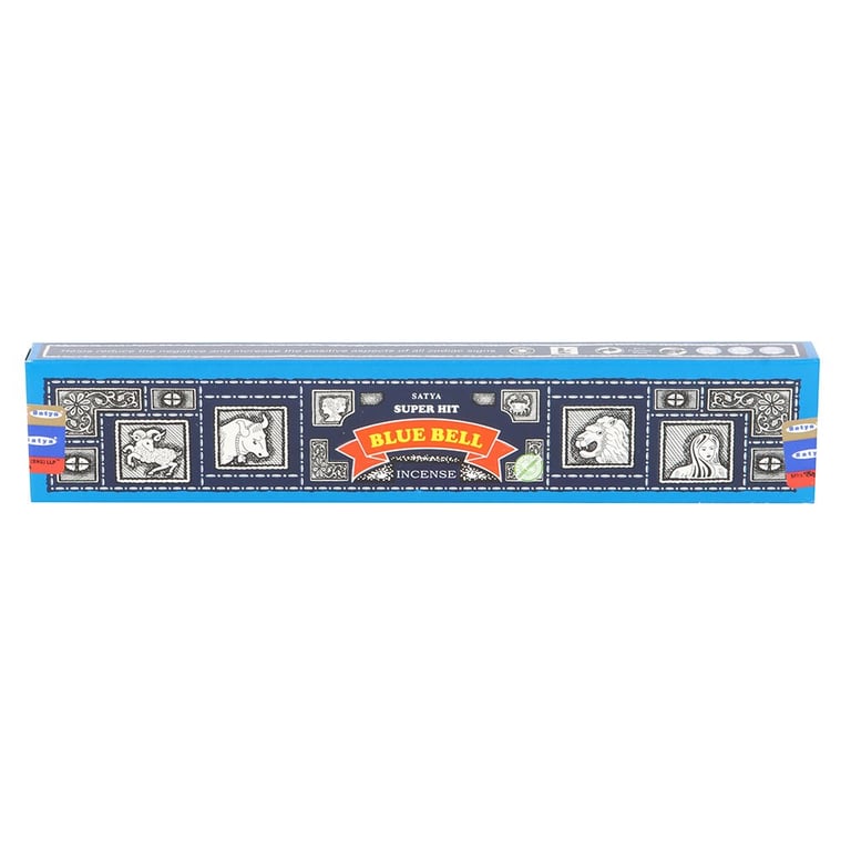 Satya Blue Bell Incense Sticks - 12 Pack Display, Vegan & Cruelty-Free Home Aromatherapy