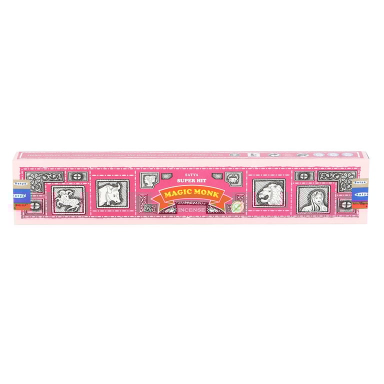 Satya Superhit Magic Monk Incense Sticks - Vegan & Cruelty-Free, Improves Mental Focus