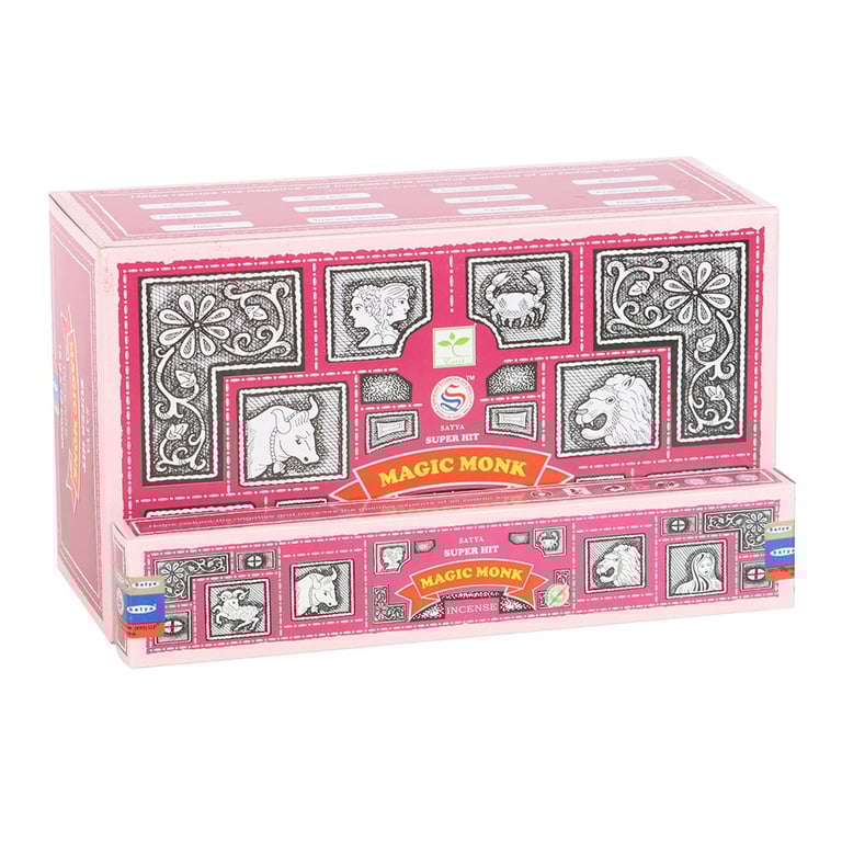 Satya Superhit Magic Monk Incense Sticks - Vegan & Cruelty-Free, Improves Mental Focus
