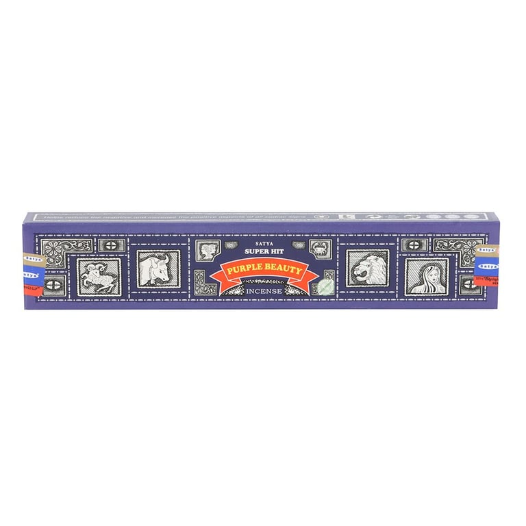 Satya Superhit Purple Beauty 12-Packs Floral & Fruity Vegan Incense Sticks