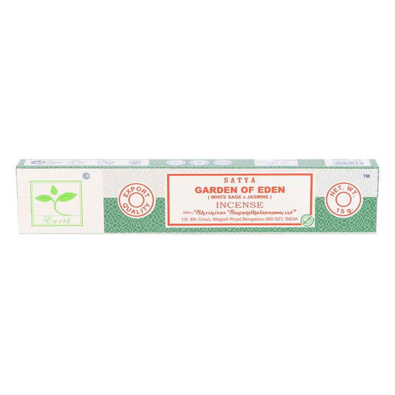 Satya Garden of Eden Earth Incense Sticks - 6 Packs, Vegan & Cruelty-Free, Floral & Exotic Fragrance