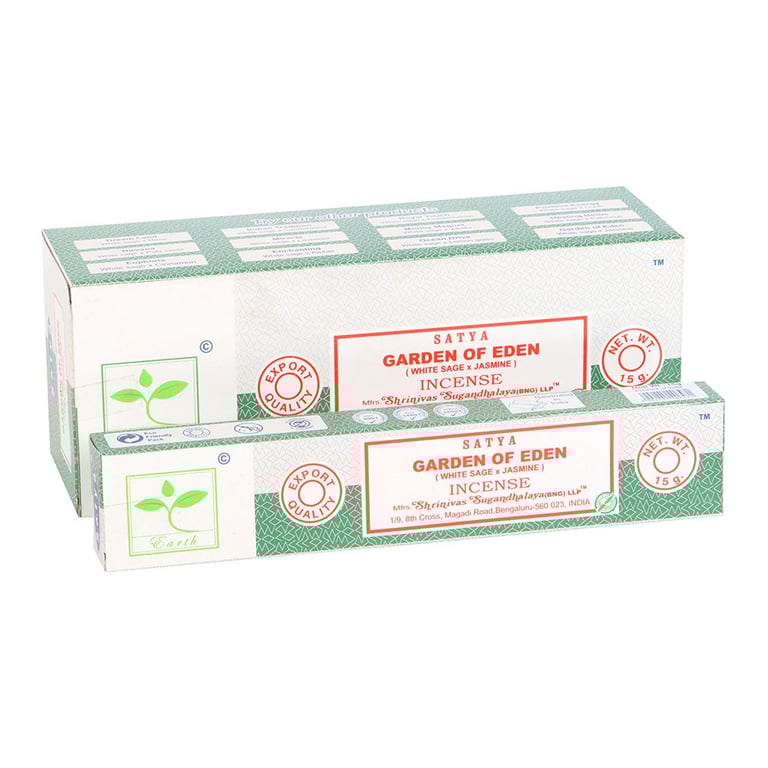 Satya Garden of Eden Earth Incense Sticks - 6 Packs, Vegan & Cruelty-Free, Floral & Exotic Fragrance