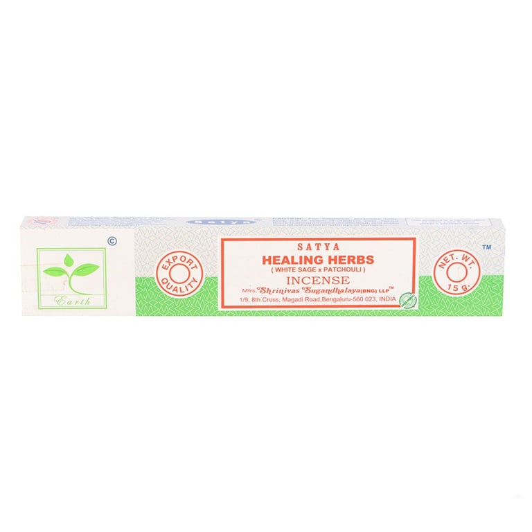 Healing Herbs Earth Incense Sticks by Satya - Vegan & Cruelty-Free Wellness Blend