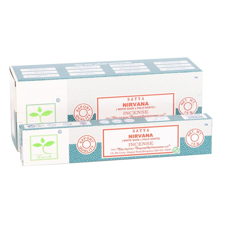 Nirvana Earth Incense Sticks by Satya - 6 Packs, Vegan & Mindfulness Meditation Aids