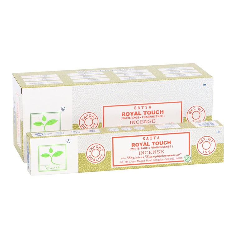 Satya Royal Touch Earth Incense Sticks - 6 Packs, Vegan & Cruelty-Free, Perfect for Special Occasions