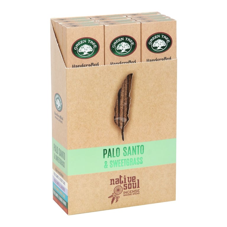 Palo Santo & Sweet Grass Smudge Incense Sticks - Yoga & Meditation Set