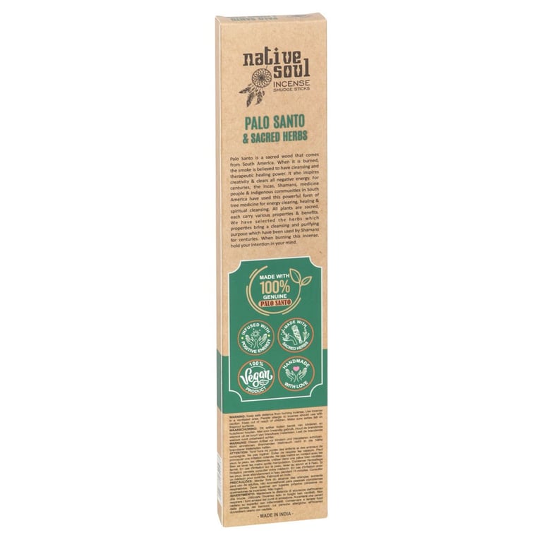 Palo Santo & Sacred Herbs Smudge Incense Sticks - Handcrafted Spiritual Cleansing Gift Set