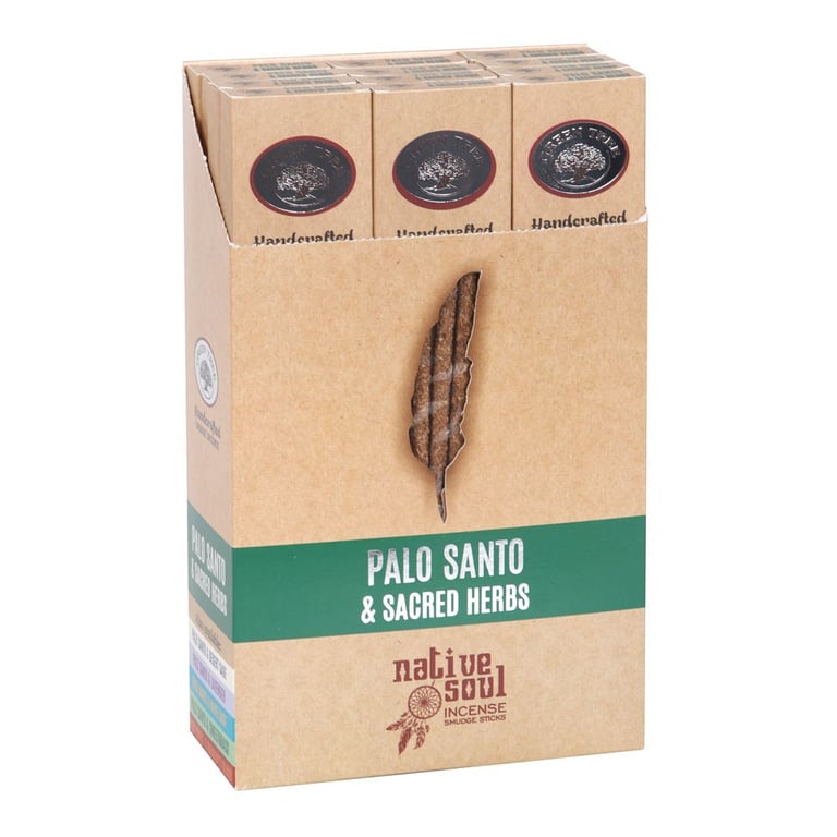 Palo Santo & Sacred Herbs Smudge Incense Sticks - Handcrafted Spiritual Cleansing Gift Set