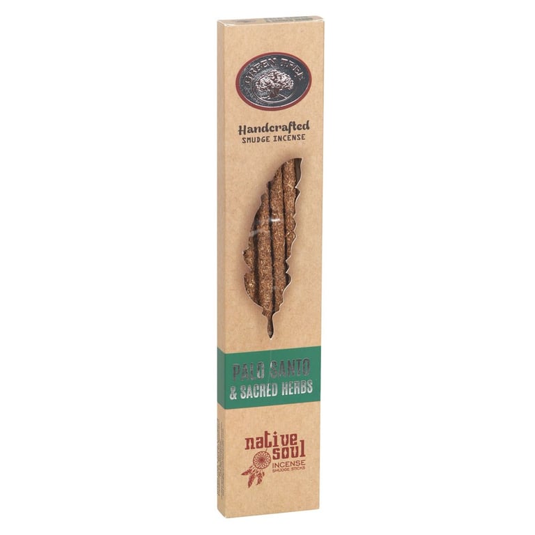 Palo Santo & Sacred Herbs Smudge Incense Sticks - Handcrafted Spiritual Cleansing Gift Set