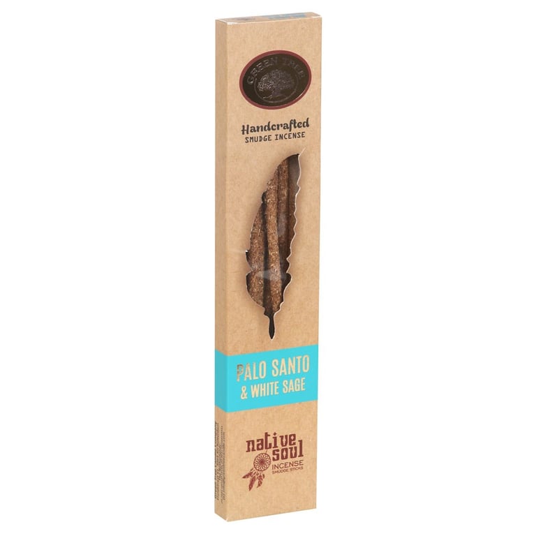 Palo Santo & White Sage Native Soul Smudge Incense Sticks Set - Handcrafted for Meditation and Yoga Rituals