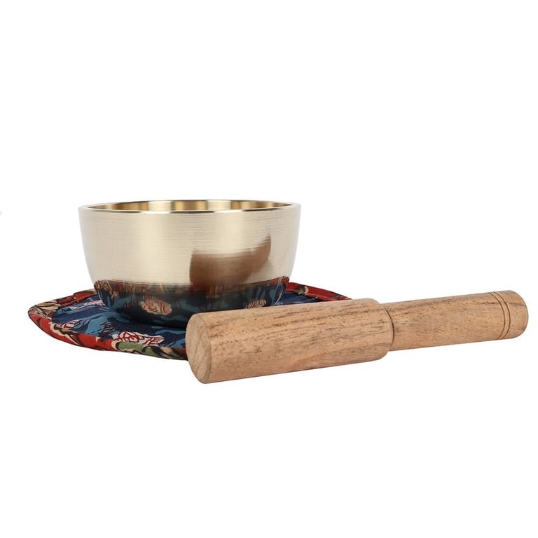 9cm Brass Singing Bowl - Buddha Design Meditation Tool with Energy Clearing Properties