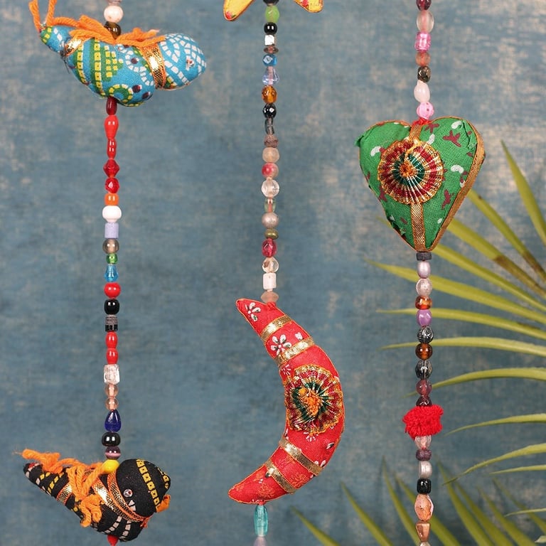 Handmade Hanging Moons and Stars Decoration with Bell
