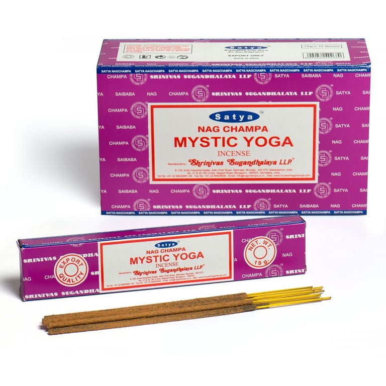 Satya Mystic Yoga Incense Sticks - Handmade Vegan Meditation & Yoga Aromatherapy