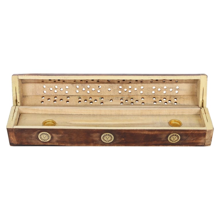 Sun Wooden Patchouli & Orange Incense Box Set - 10 Sticks in Mango Wood Holder