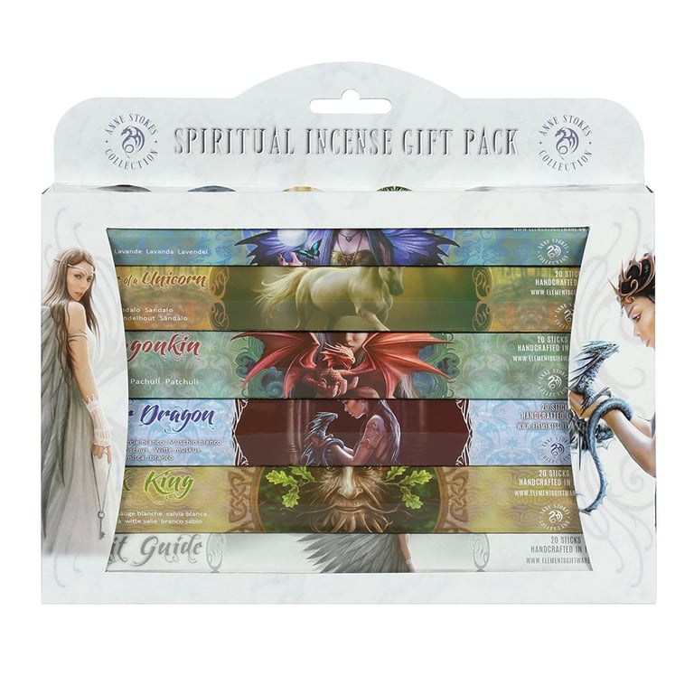 Anne Stokes Spiritual Incense Sticks Gift Pack - 120 Bamboo Sticks with Fragrances