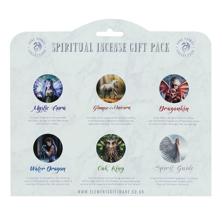 Anne Stokes Spiritual Incense Sticks Gift Pack - 120 Bamboo Sticks with Fragrances