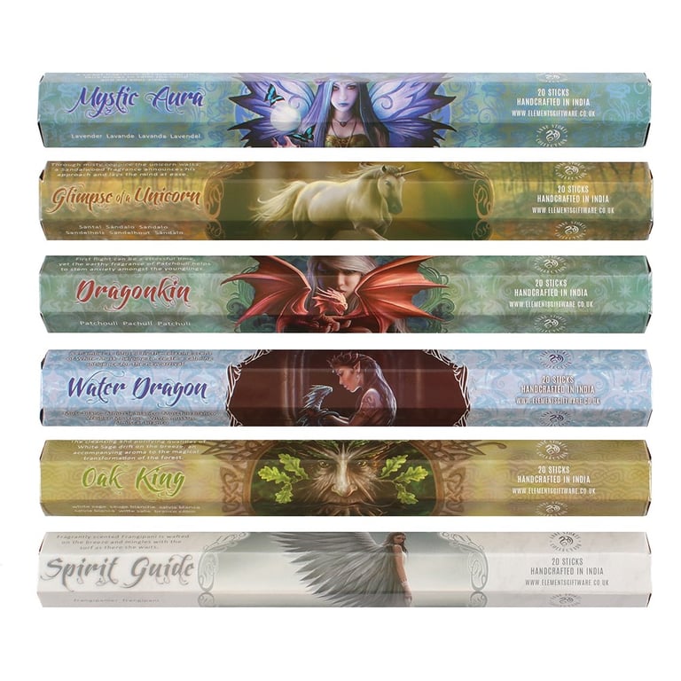 Anne Stokes Spiritual Incense Sticks Gift Pack - 120 Bamboo Sticks with Fragrances