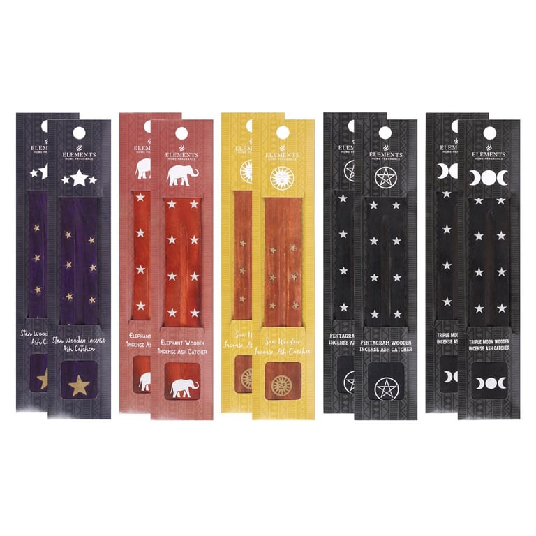 Mixed Design Incense Ash Catchers Set - 10 Pieces for Home Decor or Event Favors