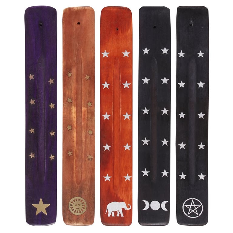 Mixed Design Incense Ash Catchers Set - 10 Pieces for Home Decor or Event Favors