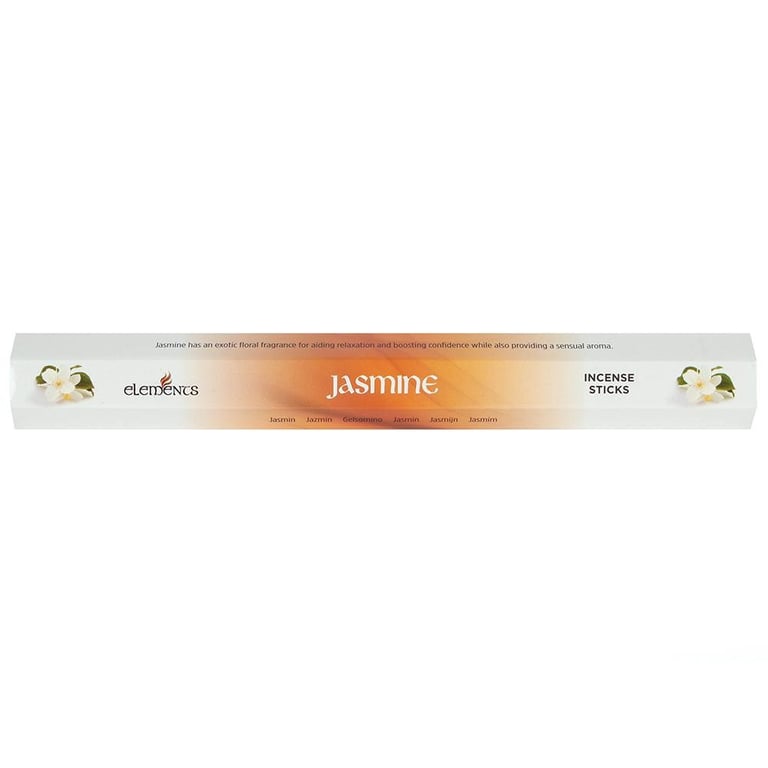 Elements 6 Pack Jasmine Incense Sticks Set - Relaxation Home Fragrance Set