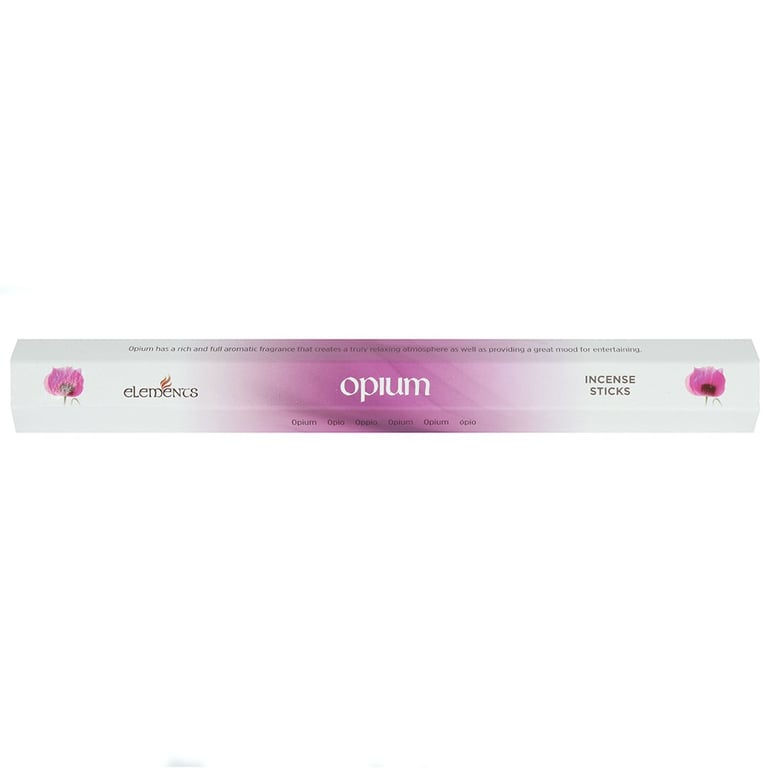 Elements 20 Piece Opium Incense Sticks Set - Home Scented Relaxation