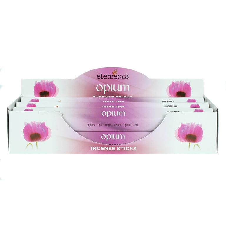 Elements 20 Piece Opium Incense Sticks Set - Home Scented Relaxation