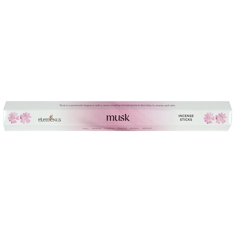 Elements Musk Fragranced Incense Sticks - 6 Packs of 20 Stick Sets