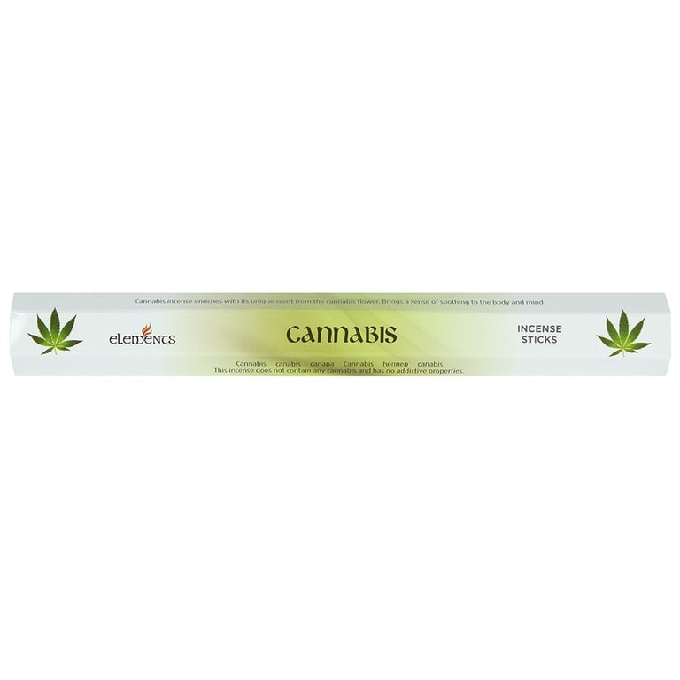Elements Cannabis Incense Sticks 20-Stick Set, Perfect for Meditation and Home Use