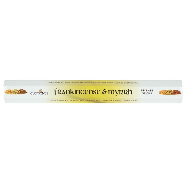 Elements 6 Pack Frankincense & Myrrh Incense Sticks Set - 120 Sticks Home Fragrance
