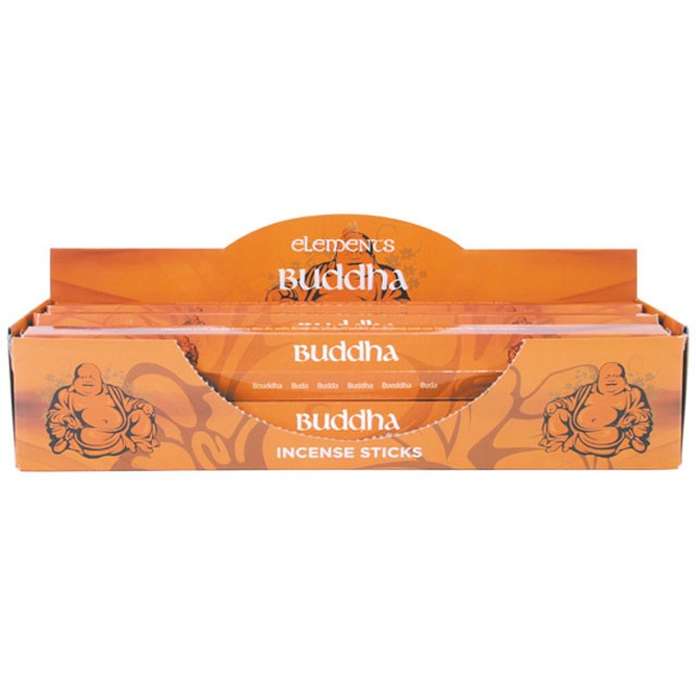 Elements Buddha Incense Sticks - 6 Packs of 20 Fragrant Sticks for Meditation and Home Relaxation