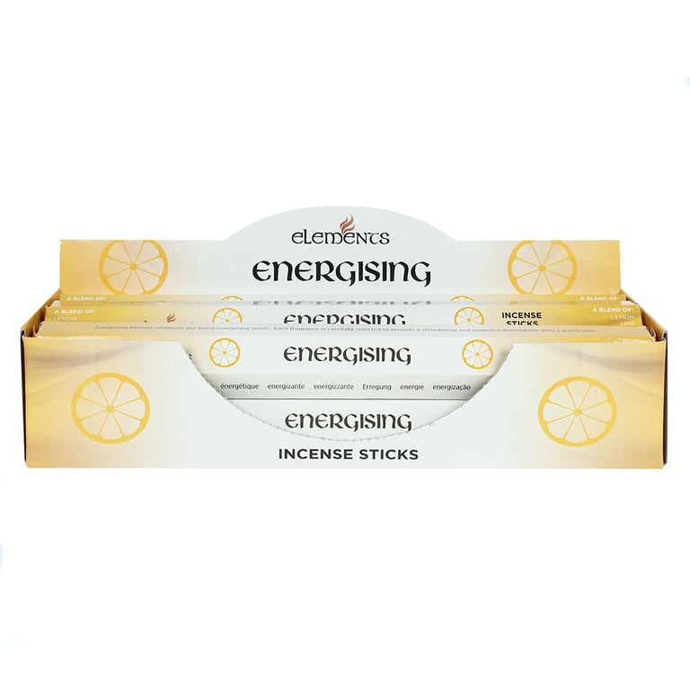 Elements Energising Incense Sticks - 120 Fragranced Sticks in Lemon, Lime & Grapefruit Scents