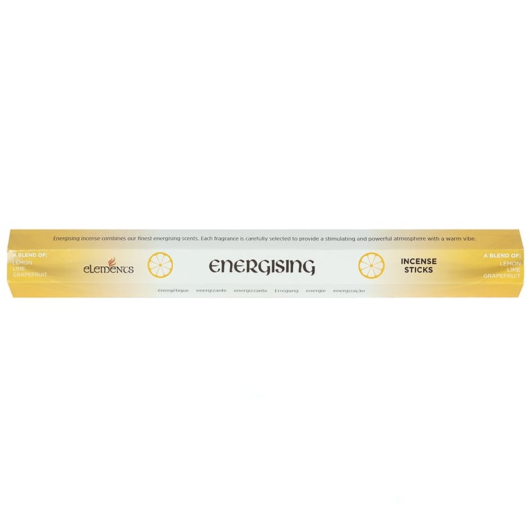 Elements Energising Incense Sticks - 120 Fragranced Sticks in Lemon, Lime & Grapefruit Scents
