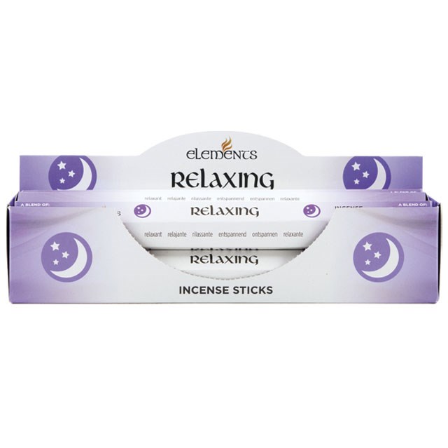 Elements Relaxing Incense Sticks - 6 Packets, 120 Sticks, Cardamon & Cedarwood Aroma