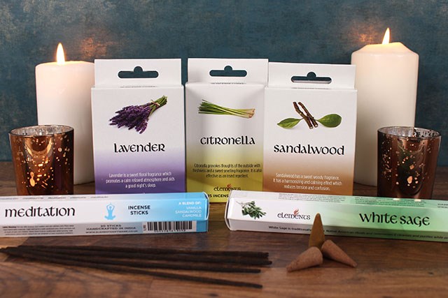 Elements Citronella Incense Cones - 12 Packs, Fragrant Home Incense with Holder
