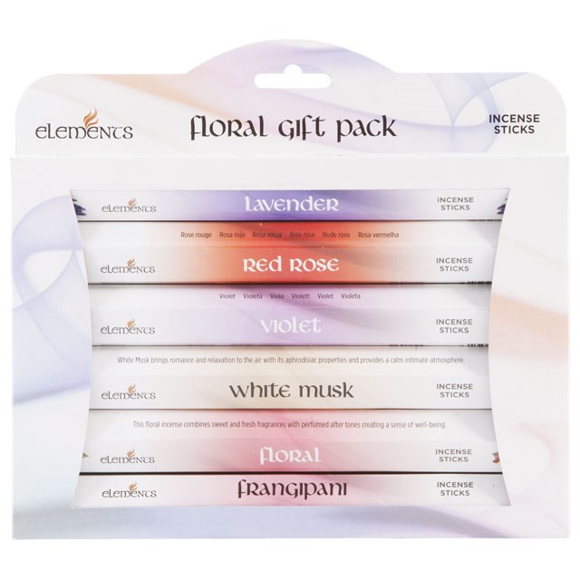 Elements Floral Fragrances 6-Piece Assorted Incense Sticks Gift Pack