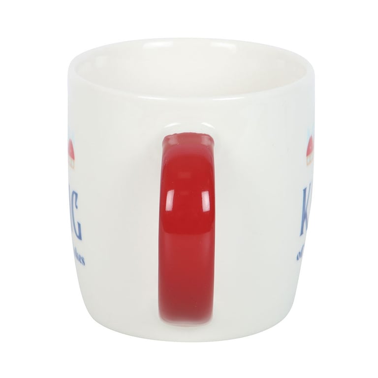King of Dad Jokes 350ml White Mug - Hand Wash Gift for Pun Loving Dads