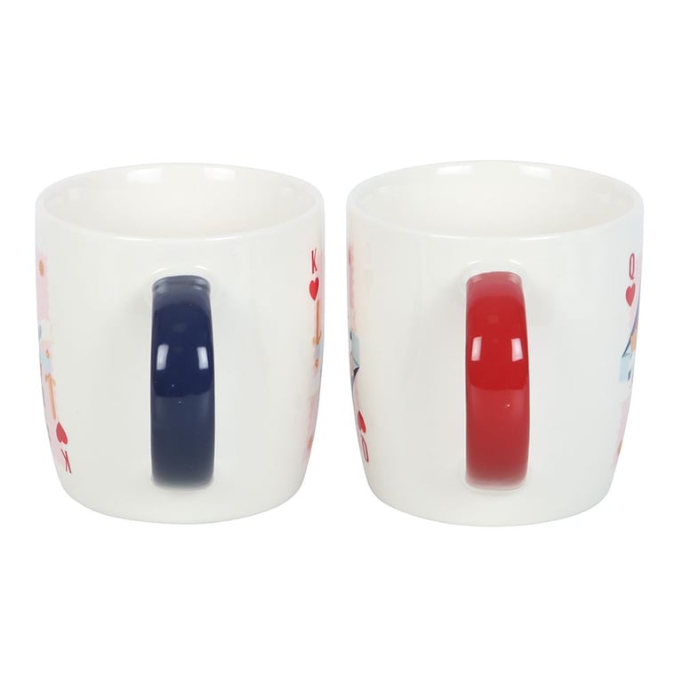 Her Ladyship & His Lordship Couples Mug Set - Classic Playing Card Design, Hand Wash Only, 350ml Capacity Each