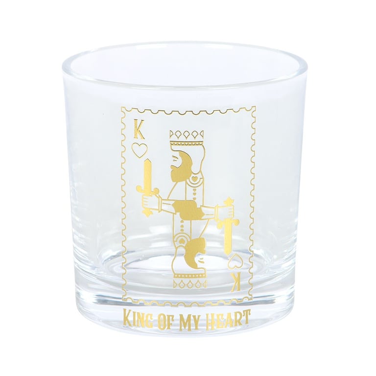 King of My Heart Elegant Royal Drinking Glass - 300ml Capacity