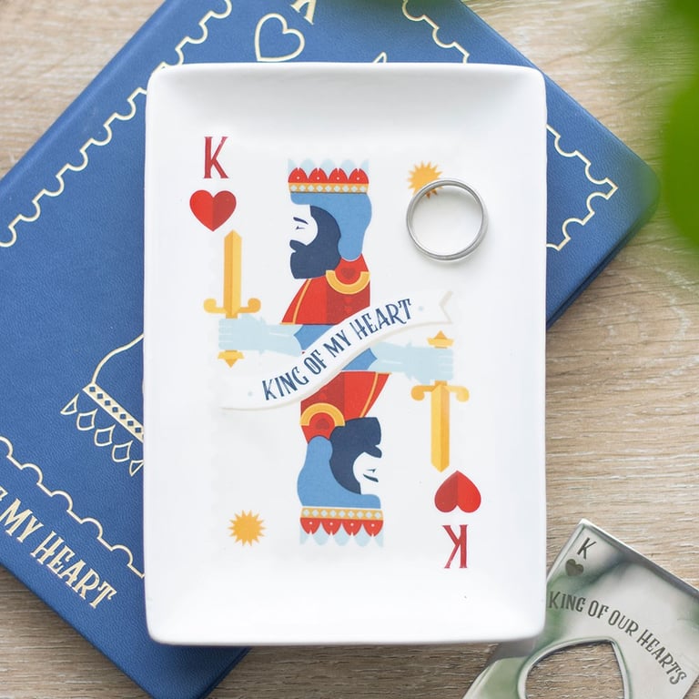 King of My Heart Catch All Dish - Regal Home Decor and Jewelry Organizer