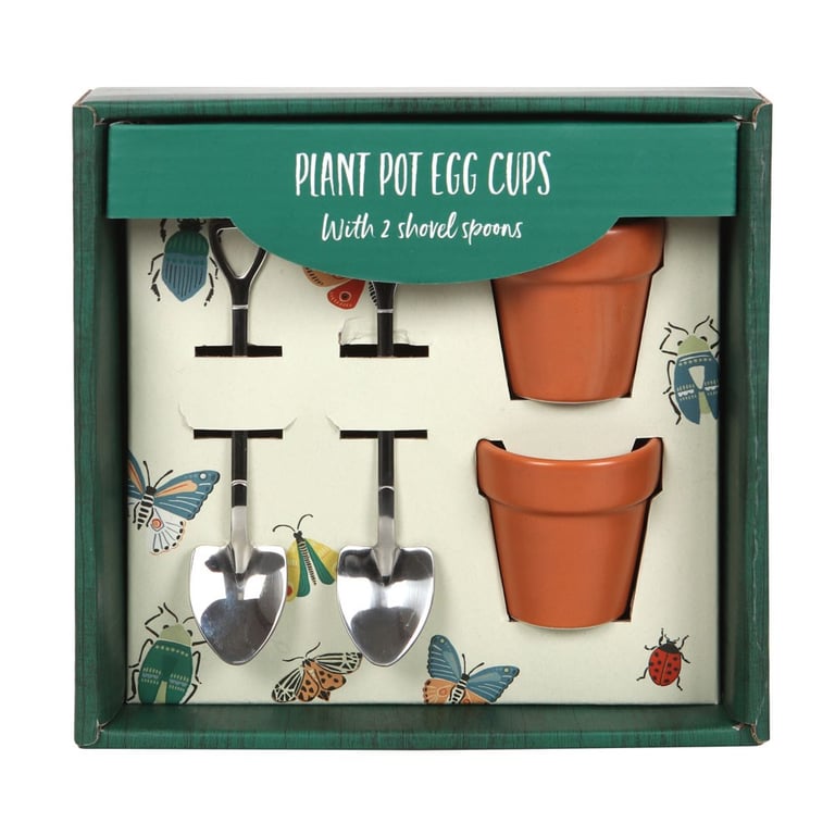 Plant Pot Egg Cup Set - Practical Kitchen Essentials & Gardening Tools Set