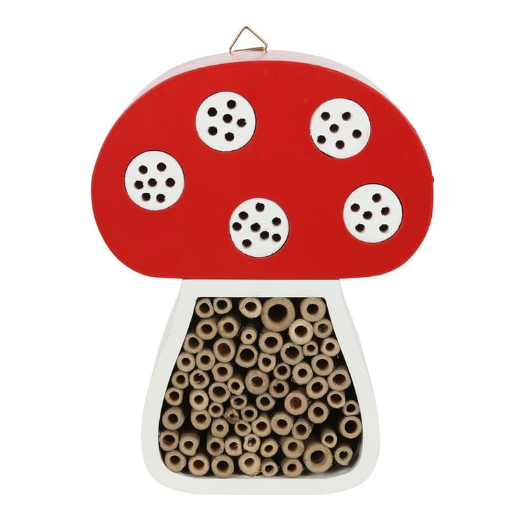 Mushroom Shaped Insect House - Nature Inspired Garden Decoration