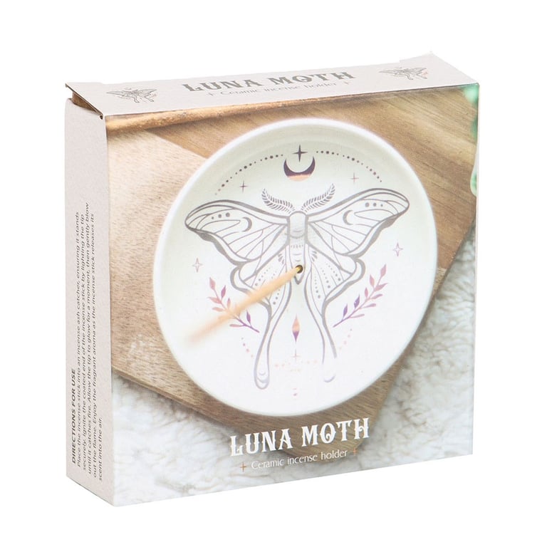 Elegant Luna Moth Ceramic Trinket Dish for Home Decor and Jewelry Storage
