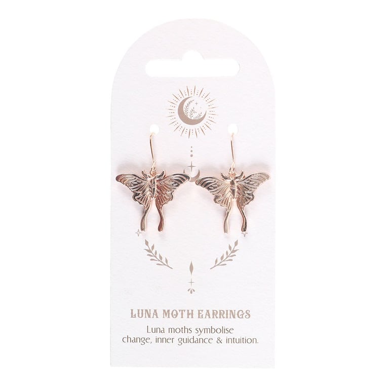 Luna Moth Stainless Steel Earrings - Symbolizing Change and Timeless Beauty